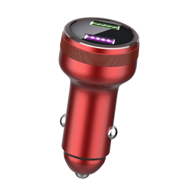 QIAKEY GX789 Dual USB Fast Charge Car Charger(Red) - Car Charger by QIAKEY | Online Shopping South Africa | PMC TechLife