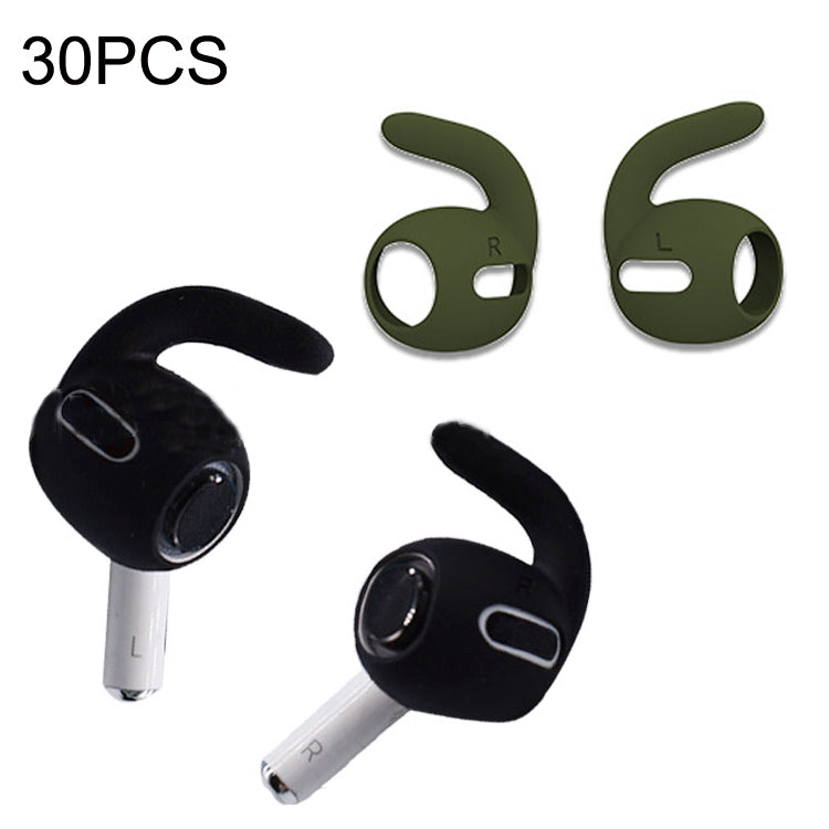 30PCS Ultra-thin Earphone Ear Caps For Apple Airpods Pro(Army Green) - Anti-dust & Ear Caps by PMC TechLife | Online Shopping South Africa | PMC TechLife