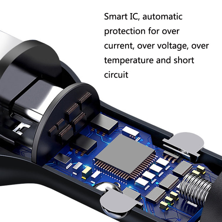 QIAKEY QK505L Dual Ports Fast Charge Car Charger(Black) - free shipping - PMC TechLife - Order now!