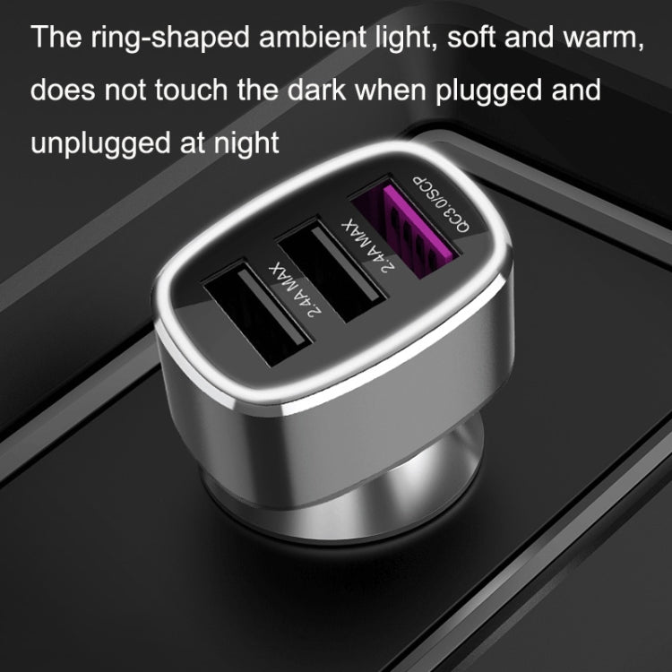 QIAKEY GT680 3 USB Ports Fast Charge Car Charger(Black) - free shipping - PMC TechLife - Order now!