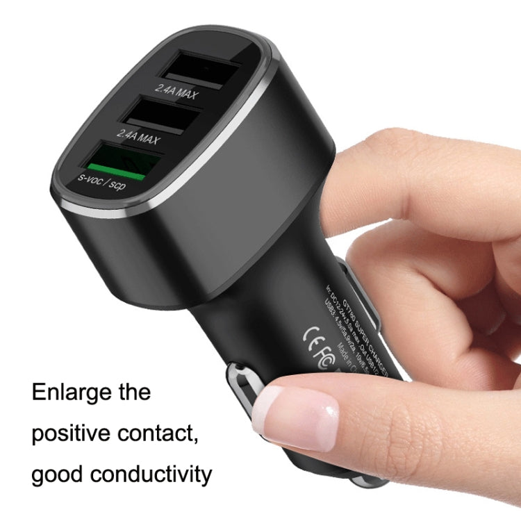 QIAKEY GT780 3 USB Ports Fast Charge Car Charger(Gray) - free shipping - PMC TechLife - Order now!