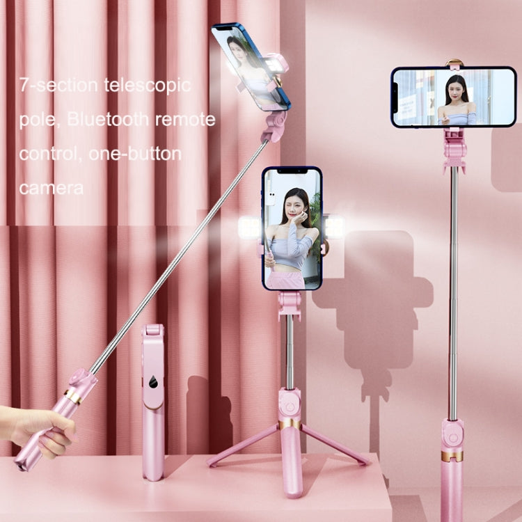 XT06 Live Beauty Bluetooth Tripod Selfie Stick(Pink) - free shipping - PMC TechLife - Order now!
