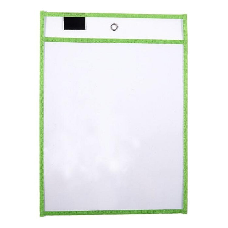 Erasable Hanging PVC A4 Transparent Sewing Red Document Dry Erase Bag, Size:21x30cm(Green) - File Folder by PMC TechLife | Online Shopping South Africa | PMC TechLife | Buy Now Pay Later Mobicred