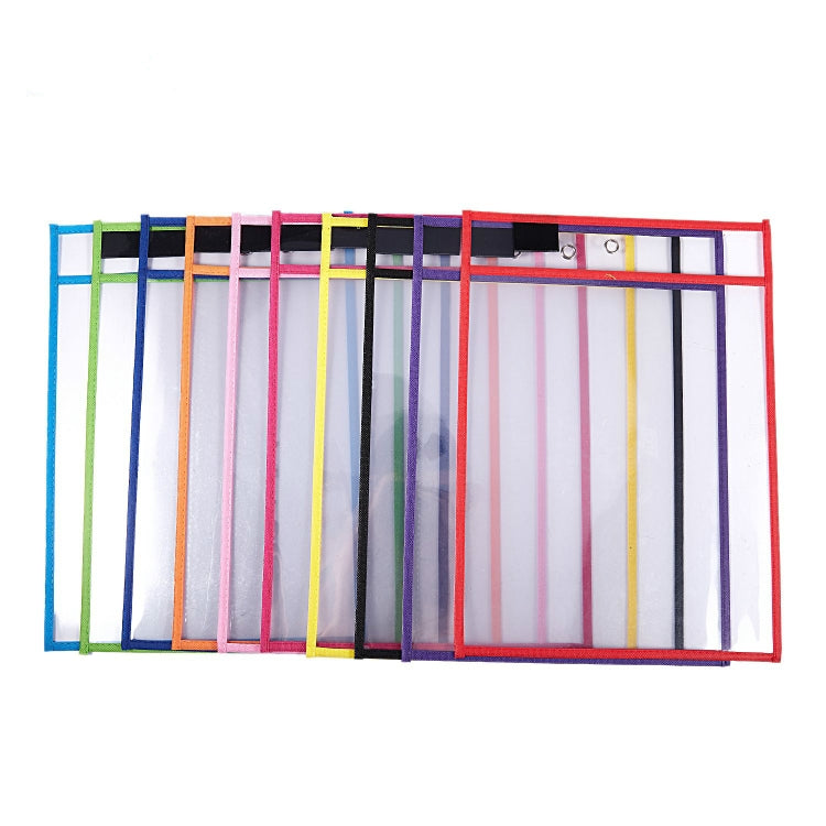 Erasable Hanging PVC A4 Transparent Sewing Red Document Dry Erase Bag, Size:21x30cm(Green) - File Folder by PMC TechLife | Online Shopping South Africa | PMC TechLife | Buy Now Pay Later Mobicred