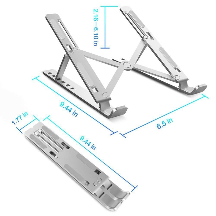Aluminum Alloy Couch Notebook Mount Sofa Foldable Laptop Stand(Silver) - free shipping - PMC TechLife - Order now!