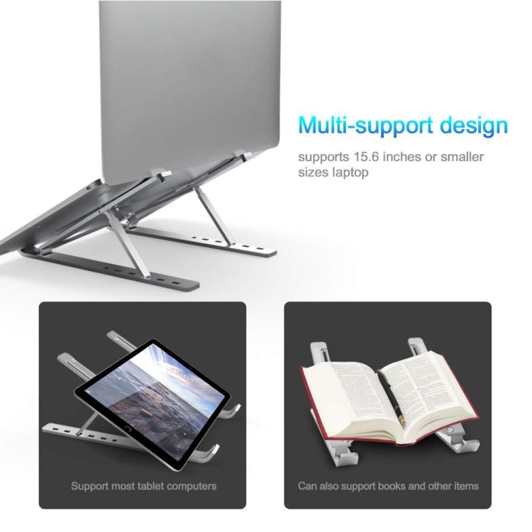 Aluminum Alloy Couch Notebook Mount Sofa Foldable Laptop Stand(Silver) - free shipping - PMC TechLife - Order now!
