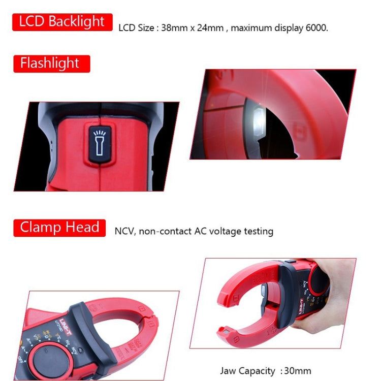 UNI-T UT216B 600A Digital Clamp Meter AC DC Voltage Detector - free shipping - PMC TechLife - Order now!