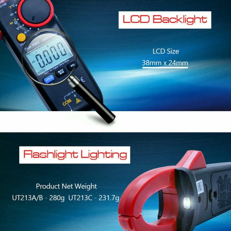 UNI-T UT213B Digital Clamp Meter AC DC Voltage Detector - free shipping - PMC TechLife - Order now!