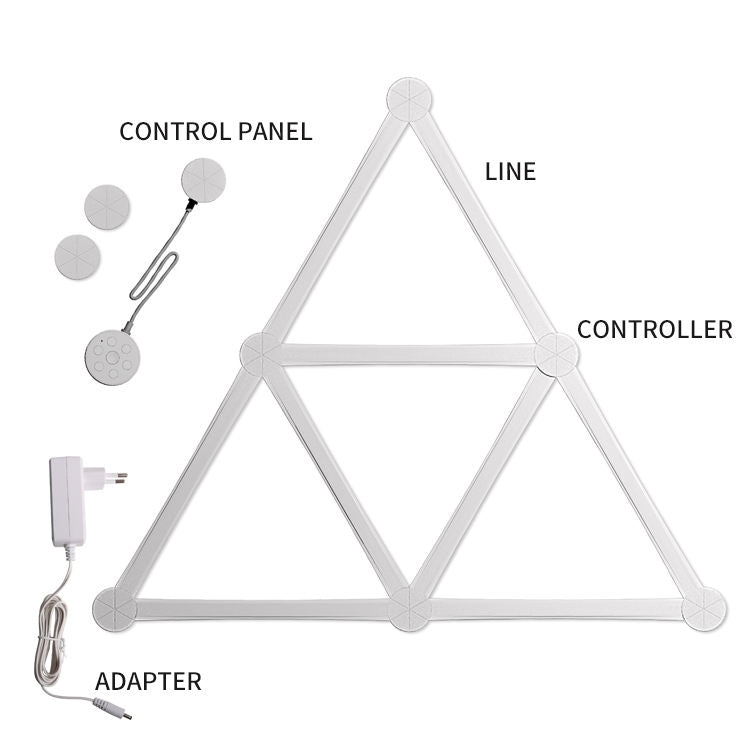 JSK-P22 Smart RGB Mosaic Light Rhythm Light Support Amazon Alexa / Google Assistant /DuerOS EU Plug(White) - Novelty Lighting by PMC TechLife | Online Shopping South Africa | PMC TechLife
