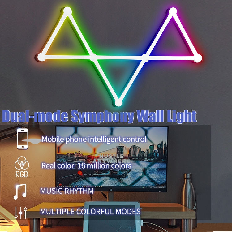 JSK-P22 Smart RGB Mosaic Light Rhythm Light Support Amazon Alexa / Google Assistant /DuerOS UK Plug(Black) - Novelty Lighting by PMC TechLife | Online Shopping South Africa | PMC TechLife