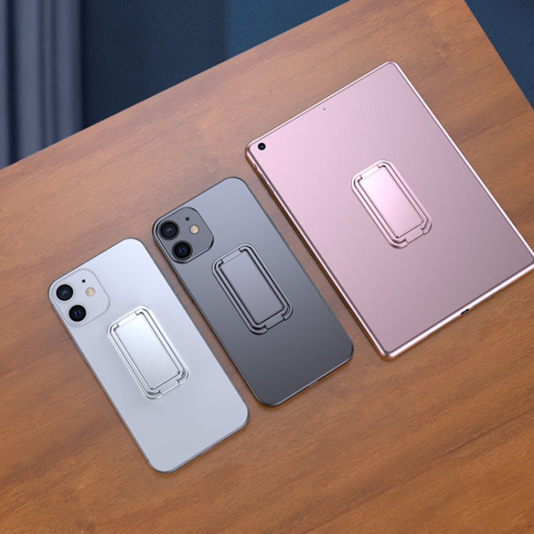 Metal Car Mobile Phone Folding Bracket Ring Buckle Paste Bracket,Style: Square(Silver) - Ring Holder by PMC TechLife | Online Shopping South Africa | PMC TechLife