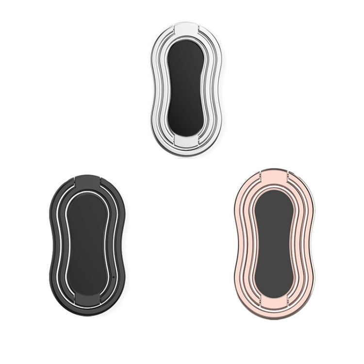 Metal Car Mobile Phone Folding Bracket Ring Buckle Paste Bracket,Style: Gourd(Silver) - Ring Holder by PMC TechLife | Online Shopping South Africa | PMC TechLife