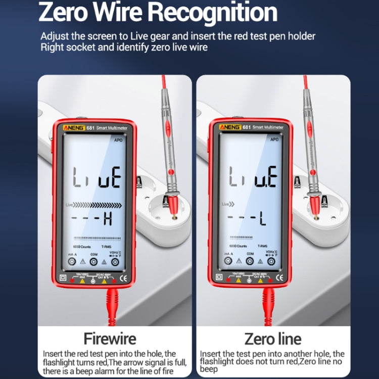 ANENG 681 LCD Digital Display Screen Smart Automatic Range Rechargeable Multimeter(Black) - free shipping - PMC TechLife - Order now!