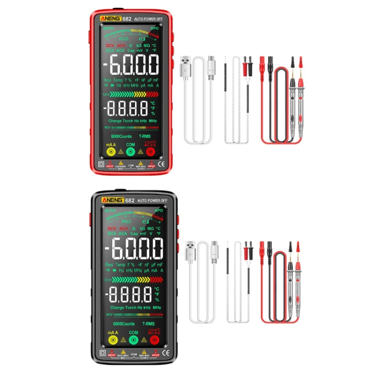 ANENG 682 Smart VA Reverse Display Automatic Range Rechargeable Multimeter(Red) - free shipping - PMC TechLife - Order now!