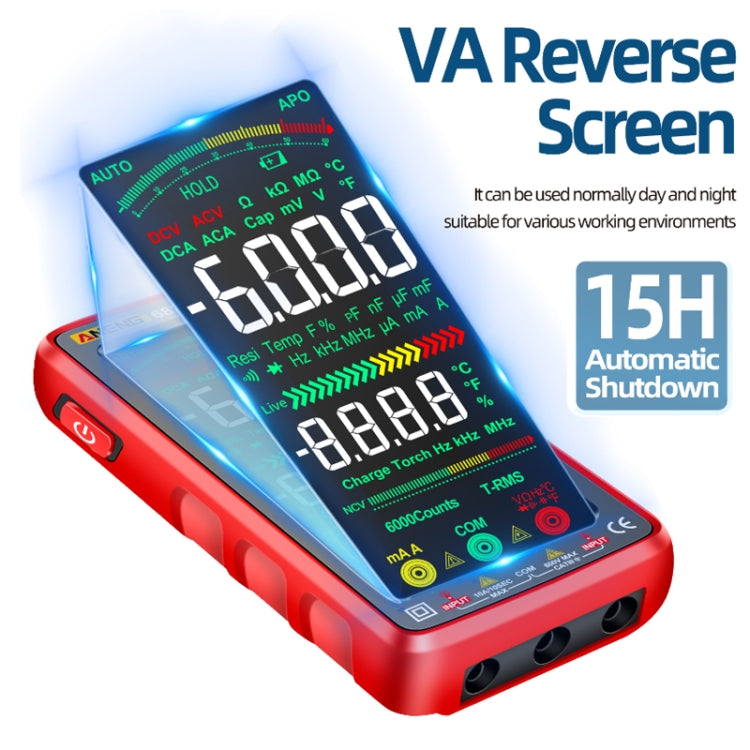 ANENG 682 Smart VA Reverse Display Automatic Range Rechargeable Multimeter(Red) - free shipping - PMC TechLife - Order now!