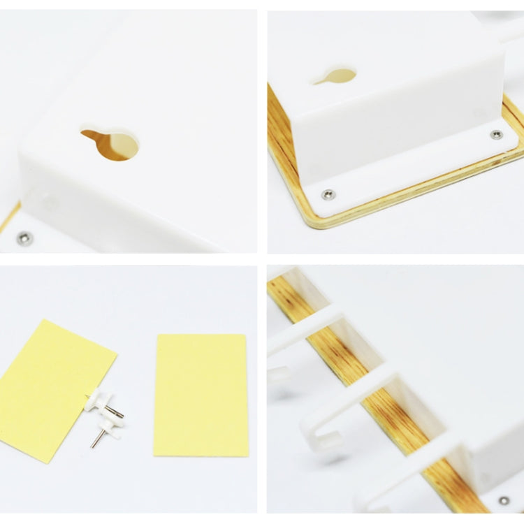 Punch-free Wall Key Hanger Multifunctional Hook Holder(White) - free shipping - PMC TechLife - Order now!