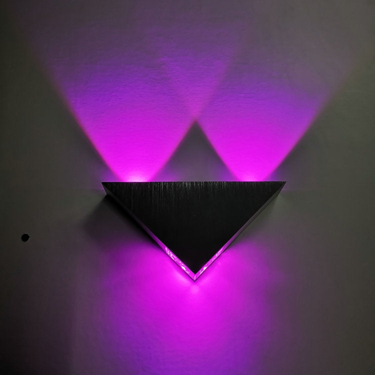 9W LED Triangle Wall Light Interior Corridor Aisle Lights(Purple Light) - free shipping - PMC TechLife - Order now!