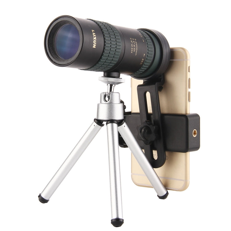 LUXUN 8-24X30 Shimmer Night Vision Single-Cylinder Variation Telescope with Phone Clip & Tripod - Telescope & Microscope by PMC TechLife | Online Shopping South Africa | PMC TechLife