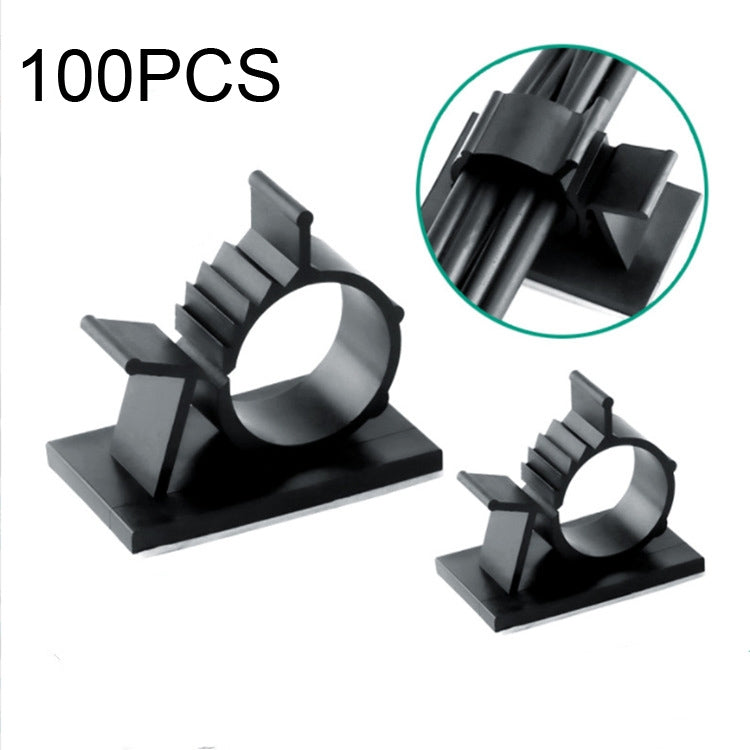 100 PCS Y-0810 Adjustable Self-Adhesive Wire Fixing Cable Organizer (Black) - Cable Organizer by PMC TechLife | Online Shopping South Africa | PMC TechLife | Buy Now Pay Later Mobicred