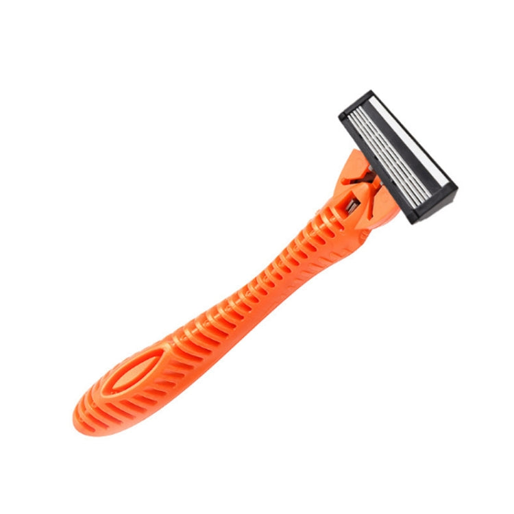 Five-layer Stainless Steel Disposable Cutter Head Disposable Manual Shaver(Orange) - free shipping - PMC TechLife - Order now!