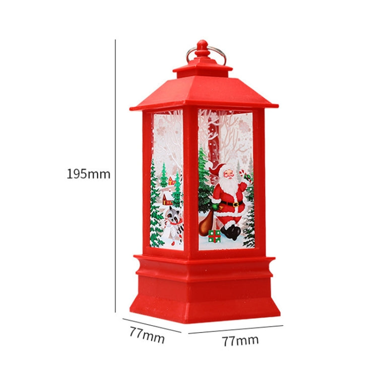Christmas Flame Lantern Christmas Decoration LED Luminous Ornament Candlestick Lamp, Size: Large 77 x 77 x 195mm(Red Santa) - Christmas Decoration Lamps by PMC TechLife | Online Shopping South Africa | PMC TechLife | Buy Now Pay Later Mobicred