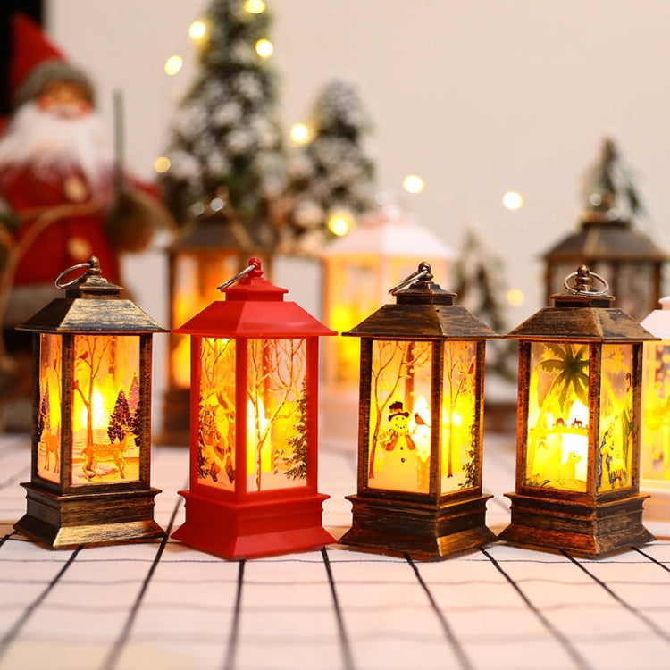 Christmas Flame Lantern Christmas Decoration LED Luminous Ornament Candlestick Lamp, Size: Large 77 x 77 x 195mm(Red Santa) - Christmas Decoration Lamps by PMC TechLife | Online Shopping South Africa | PMC TechLife | Buy Now Pay Later Mobicred