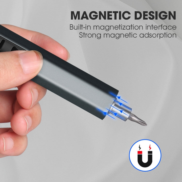 36 In 1 Rechargeable Mini Electric Screwdriver Set With 3LED Lighting(Blue) - Screwdriver Set by PMC TechLife | Online Shopping South Africa | PMC TechLife