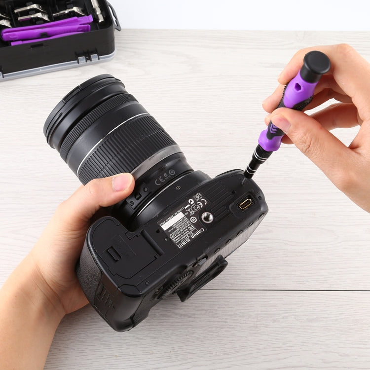 135 in 1 DIY Mobile Phone Disassembly Tool Clock Repair Multi-function Tool Screwdriver Set(Black Purple) - Screwdriver Set by PMC TechLife | Online Shopping South Africa | PMC TechLife