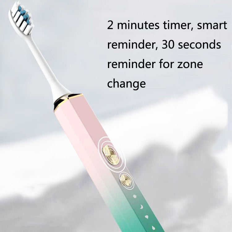 V6 Adult Magnetic Levitation Sonic Household Smart Electric Toothbrush Couple Soft Toothbrush, Style: Wireless Charge Model(Coral Pink) - Toothbrushes by PMC TechLife | Online Shopping South Africa | PMC TechLife