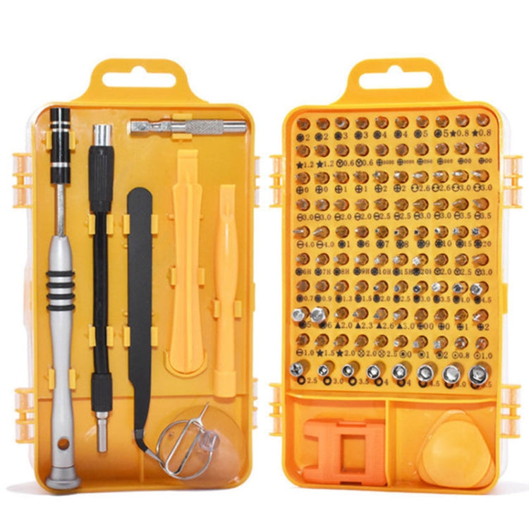 110 in 1 Watch Mobile Phone Disassembly Maintenance Tool Multi-function Chrome Vanadium Steel Screwdriver Set(Yellow) - free shipping - PMC TechLife - Order now!