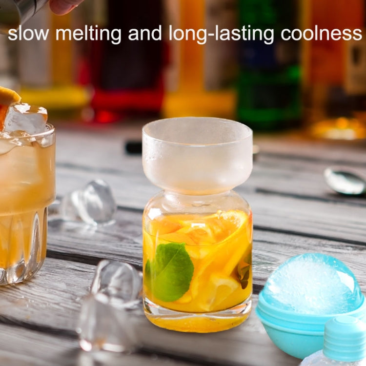 2PCS Home Whiskey Bulb Ice Ball Ice Cube Silicone Mold With Funnel(Sky Blue) - free shipping - PMC TechLife - Order now!