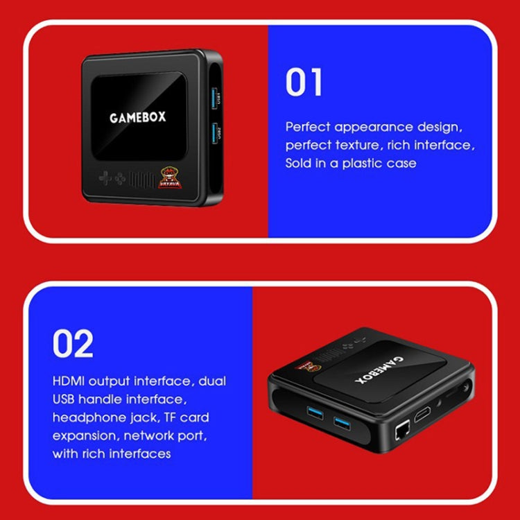 GD10 32G Built-In 10000+ Games Dual System Set-Top Box 3D Home 4K HD  TV Game Console Box US Plug(Black) - free shipping - PMC TechLife - Order now!