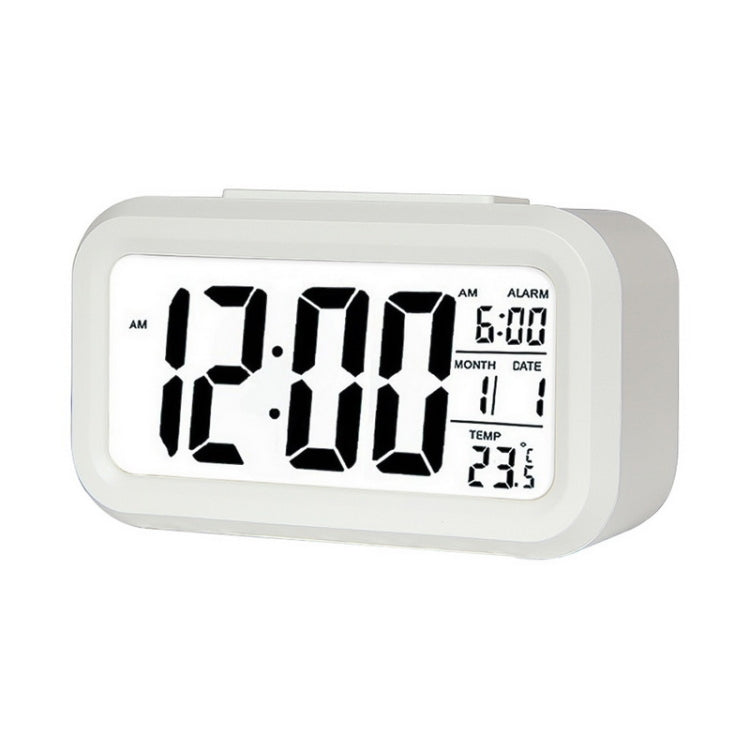 Temperature Type Lazy Snooze Alarm Mute Backlit Electronic Clock(White) - Alarm Clocks by PMC TechLife | Online Shopping South Africa | PMC TechLife | Buy Now Pay Later Mobicred