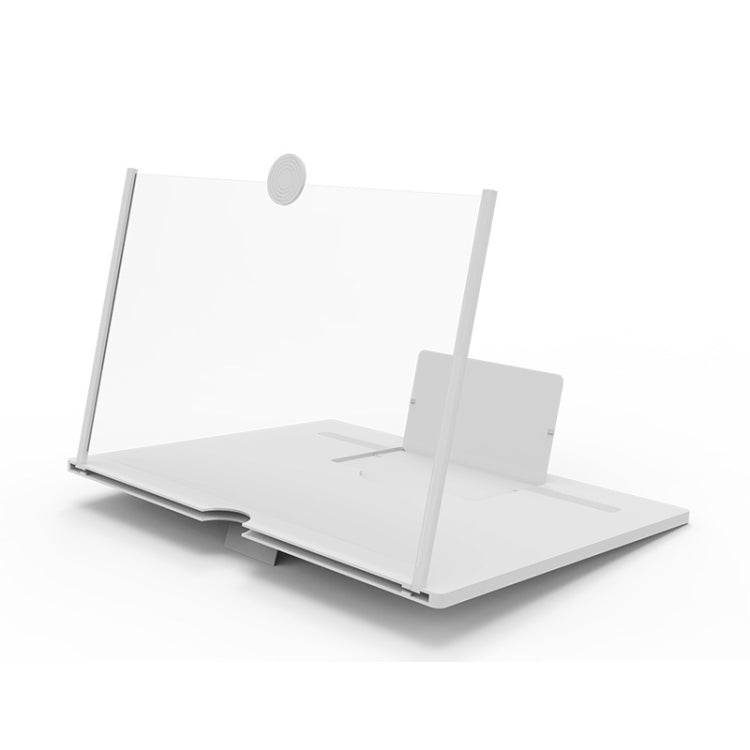 Pull-out Mobile Phone Screen Magnifier 3D Video Desktop Mobile Phone Holder, Size:10 inch(White) - Screen Magnifier by PMC TechLife | Online Shopping South Africa | PMC TechLife