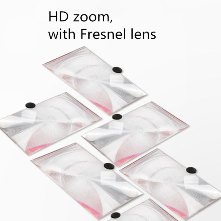 Pull-out Mobile Phone Screen Magnifier 3D Video Desktop Mobile Phone Holder, Size:12 inch(White) - free shipping - PMC TechLife - Order now!