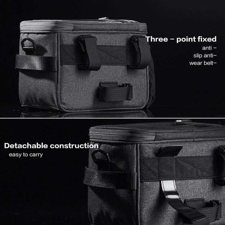 Rhinowalk Bicycle Front Handle Bag Camera Bag Waterproof 7.5 inch Large Touch Screen Navigation Mobile Phone Bag Bicycle Bag(Dark Gray) - free shipping - PMC TechLife - Order now!