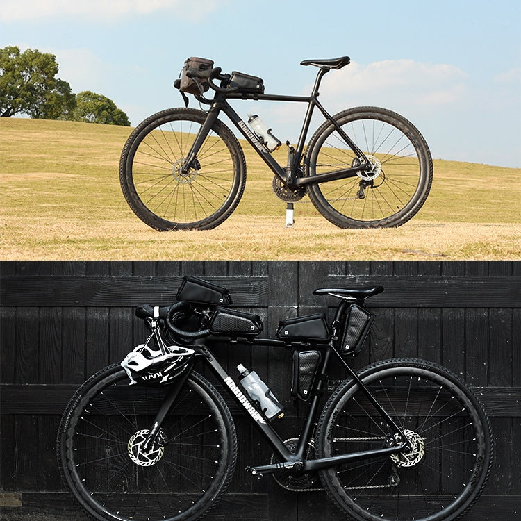 Rhinowalk Bicycle Front Tube Bag Waterproof Mobile Phone Touch Screen Multi-function Bicycle Handlebar Bag(Matt Black) - free shipping - PMC TechLife - Order now!