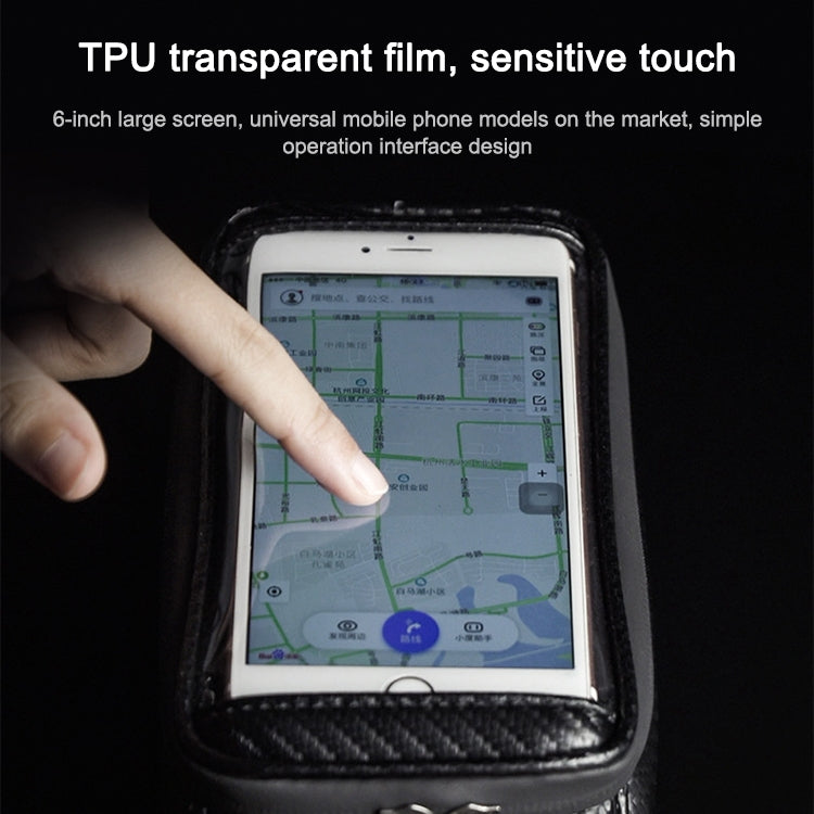 Rhinowalk Bicycle Front Tube Bag Waterproof Mobile Phone Touch Screen Multi-function Bicycle Handlebar Bag(Matt Black) - free shipping - PMC TechLife - Order now!