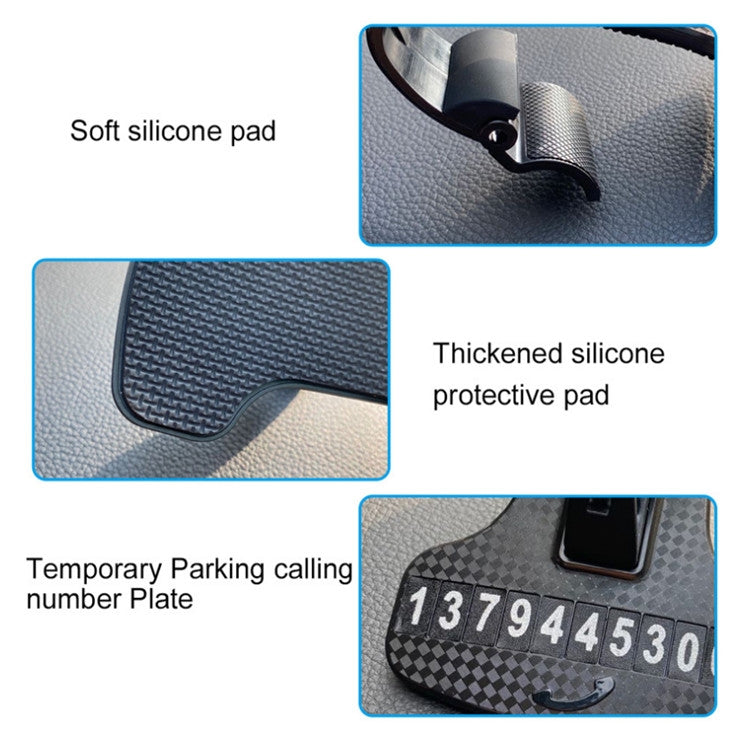 Car Mobile Phone Holder Buckle Instrument Trolley Inner Clip Mobile Phone Navigation Bracket With Number Plate - Car Holders by PMC TechLife | Online Shopping South Africa | PMC TechLife
