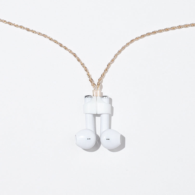 AIRPODS Wireless Headset Anti-lost Chain Strong Magnetic Sleeve Titanium Steel Stainless Steel Color Retention Anti-lost Necklace(Golden) - Anti-lost & Holder by PMC TechLife | Online Shopping South Africa | PMC TechLife