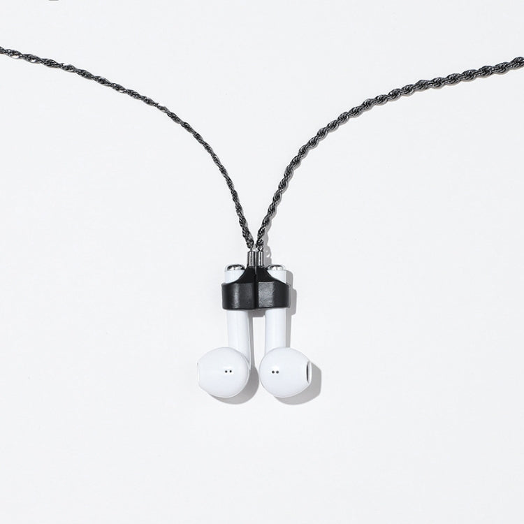 AIRPODS Wireless Headset Anti-lost Chain Strong Magnetic Sleeve Titanium Steel Stainless Steel Color Retention Anti-lost Necklace(Black Gold) - Anti-lost & Holder by PMC TechLife | Online Shopping South Africa | PMC TechLife