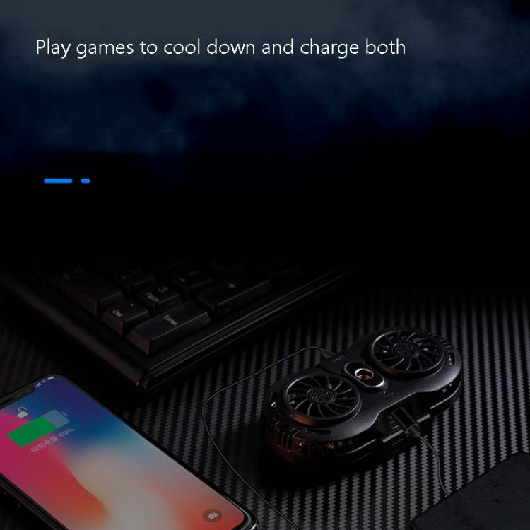 AH-102 Type-C / USB-C + USB Interface Dual Cooling And Fast Cooling Mobile Phone Radiator for 4-6.5 inch Mobile Phones, Power Cable Length: 1.5m(Black) - Cooling Fan Radiator by PMC TechLife | Online Shopping South Africa | PMC TechLife