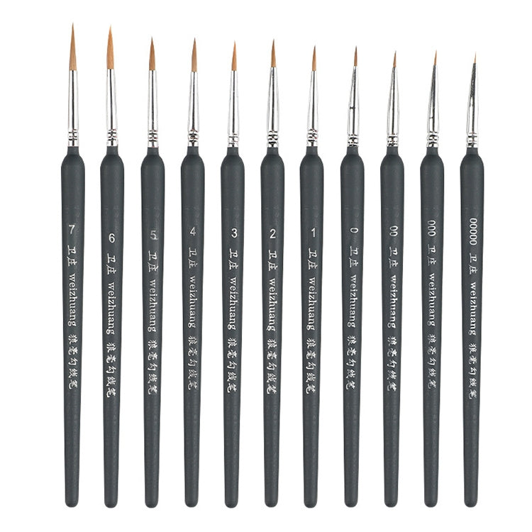 11 PCS Full Sets WeiZhuang Hook Line Pen Painting Hand-painted Watercolor Wolf Mint Hook Line Pen Painting Stroke Thin Line Brush, Color:Dark Blue - free shipping - PMC TechLife - Order now!