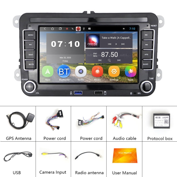 Suitable for Volkswagen 7-inch Car Multimedia Player Navigation Bluetooth Reversing Integrated Machine Android 10.0, Specification: 2+16G - free shipping - PMC TechLife - Order now!