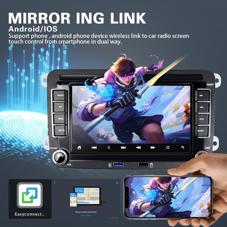 Suitable for Volkswagen 7-inch Car Multimedia Player Navigation Bluetooth Reversing Integrated Machine Android 10.0, Specification: 2+16G - free shipping - PMC TechLife - Order now!