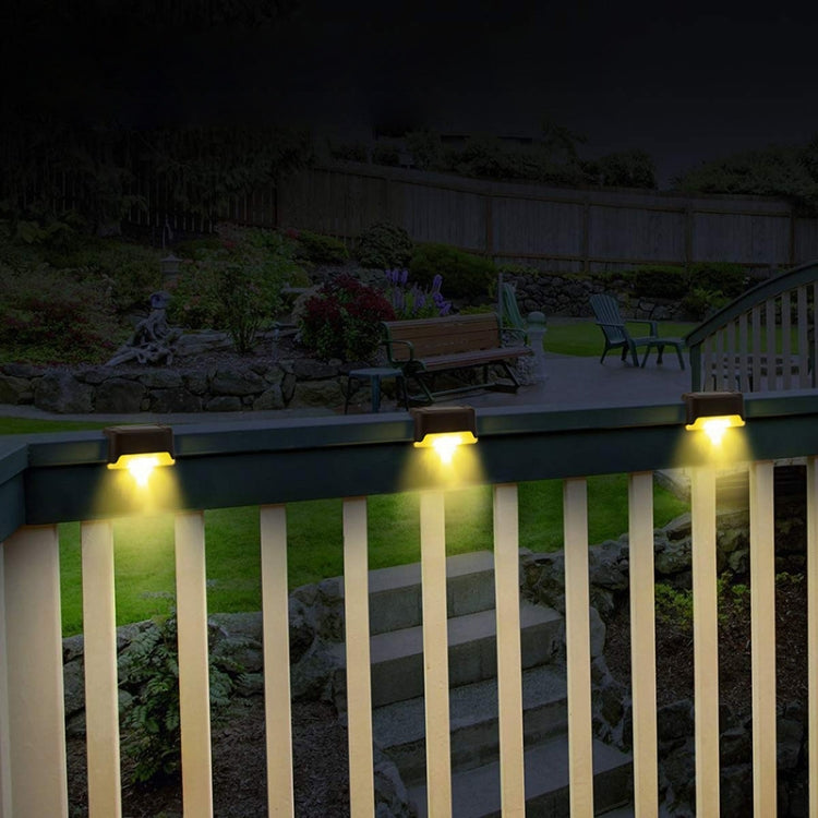 Solar Railing Light Staircase Light Outdoor Waterproof LED Step Light Garden Decoration Landscape Light, Warm White Light(Black) - free shipping - PMC TechLife - Order now!