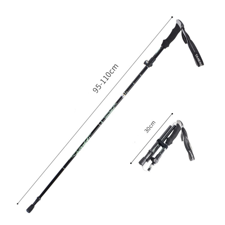 TANERDD TR-D0001 Trekking Poles Aluminum Alloy Folding Outdoor Handrails Trekking Walking Sticks(Short Model (Black)) - Folding Crutch by PMC TechLife | Online Shopping South Africa | PMC TechLife | Buy Now Pay Later Mobicred