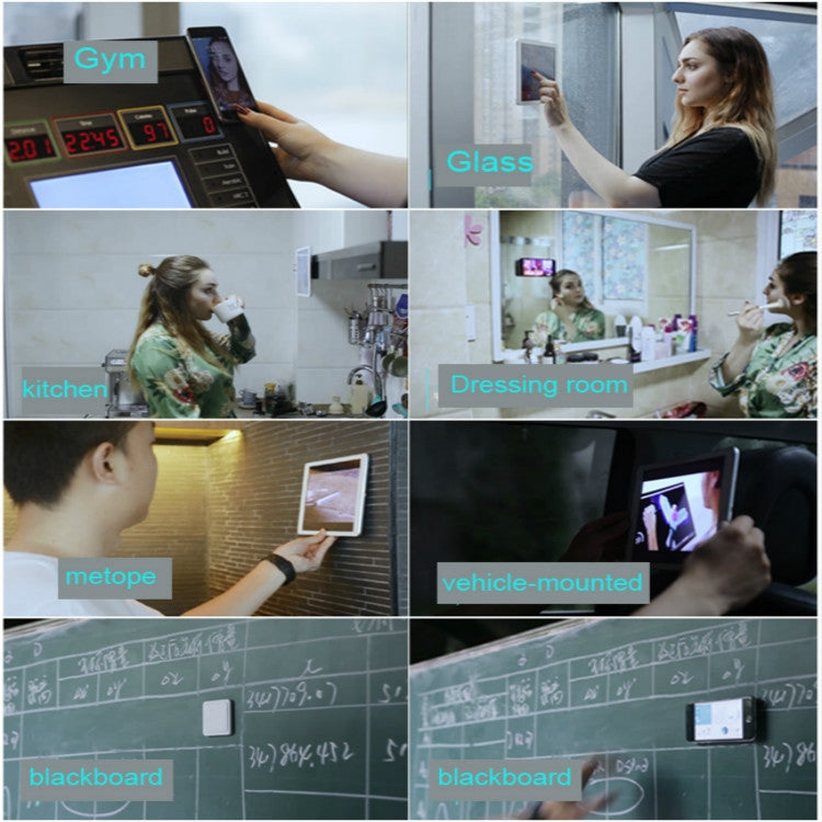 Wall-mounted iPad Magnetic Adsorption Universal Sticker Mobile Phone Wall Bracket(Black B) - free shipping - PMC TechLife - Order now!