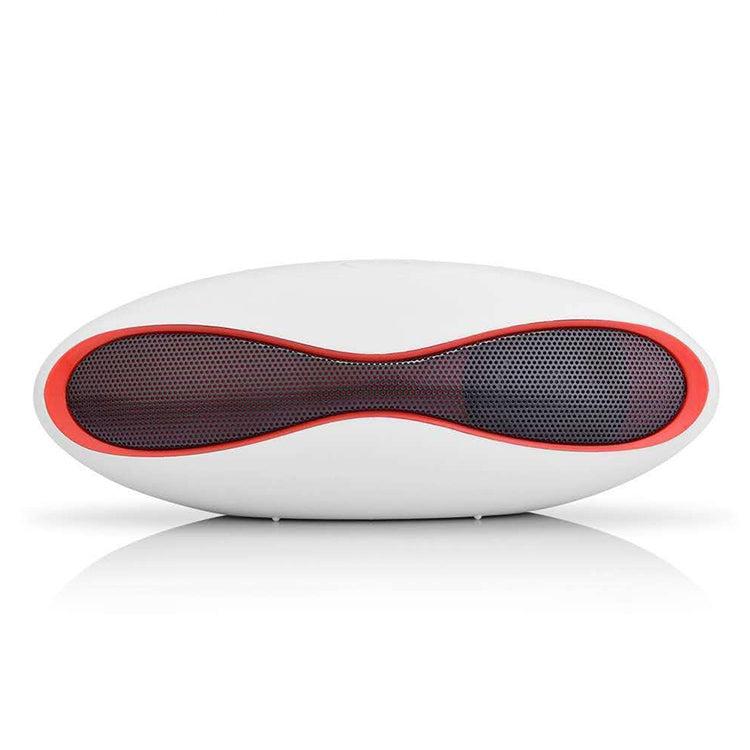 3D Stereo Mini Rugby Shape Bluetooth Speaker with TF Card Slot(White) - free shipping - PMC TechLife - Order now!