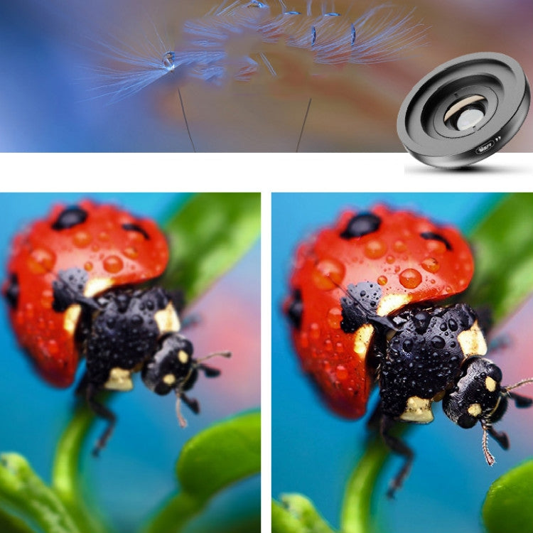 APEXEL APL-HD52IN1WM 2 in 1 Distortion-free HD 120-degree Wide-angle + 10X Macro Universal SLR External Mobile Phone Lens Set(Telephoto Clip) - free shipping - PMC TechLife - Order now!